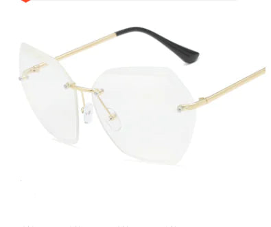 Women's Frameless Metal Ocean Lens Sunglasses