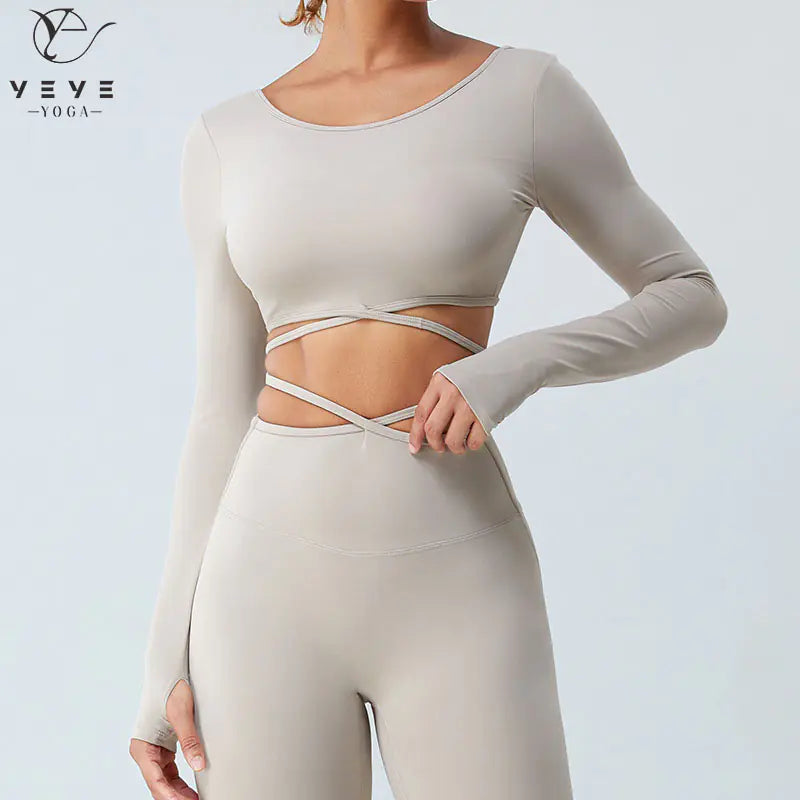 Women's 2-in-1 Long Sleeve Athletic Workout Tops
