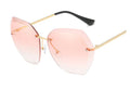 Women's Frameless Metal Ocean Lens Sunglasses