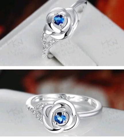 Fashion Women's Zircon Ring in 925 Silver Jewelry