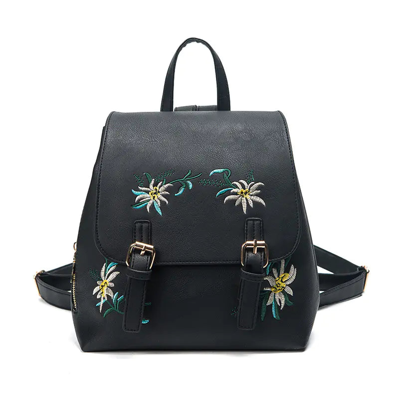Embroidered Women's Backpack
