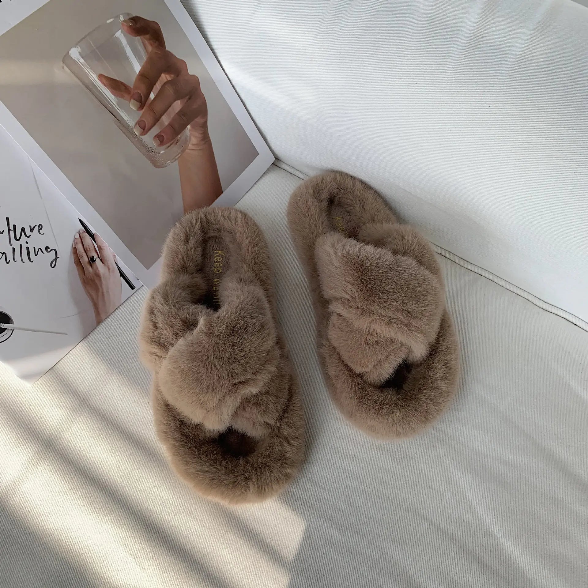 Women's Hairy Slippers