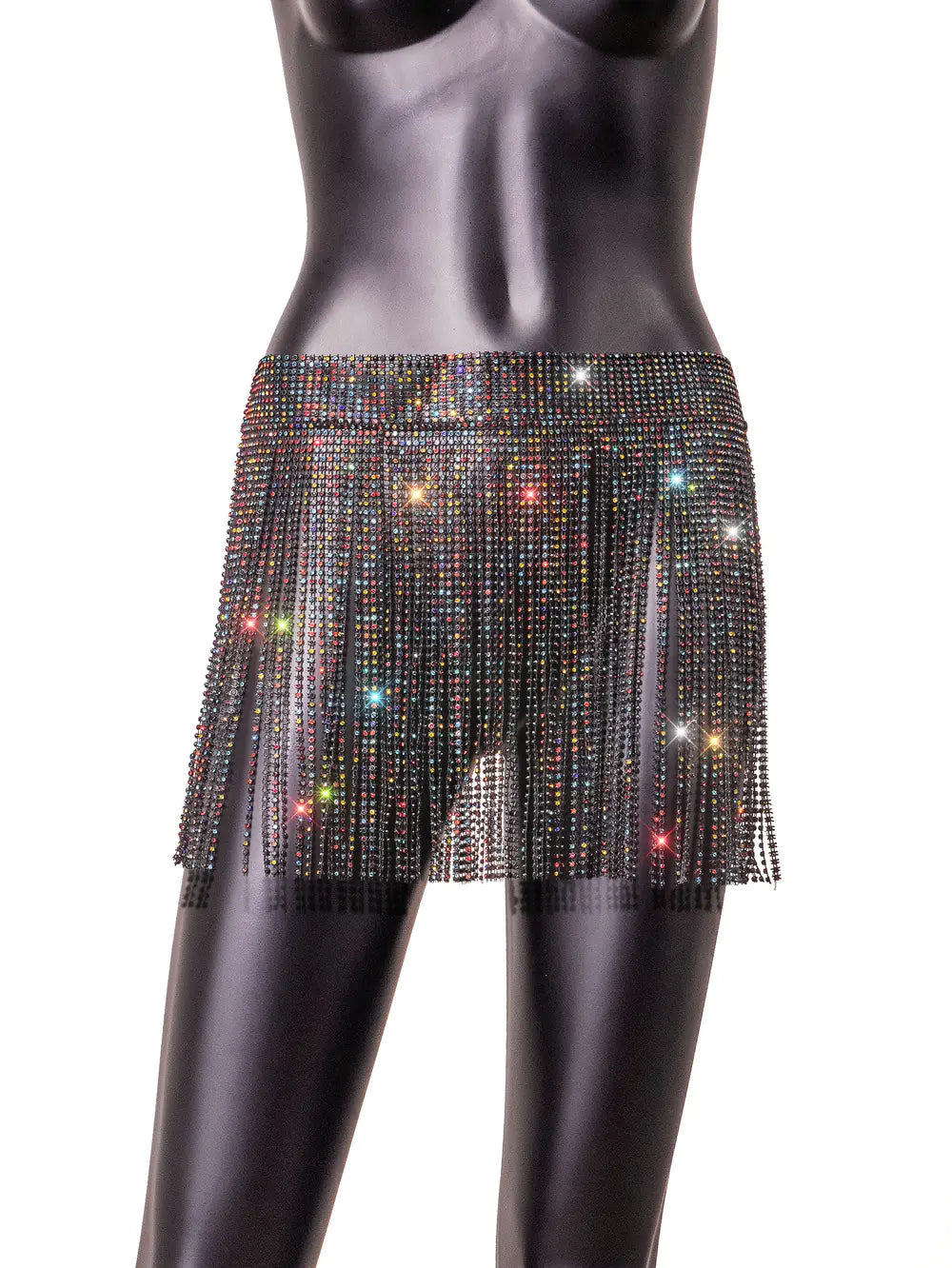 Rhinestone Strap Stitch Women's Skirt
