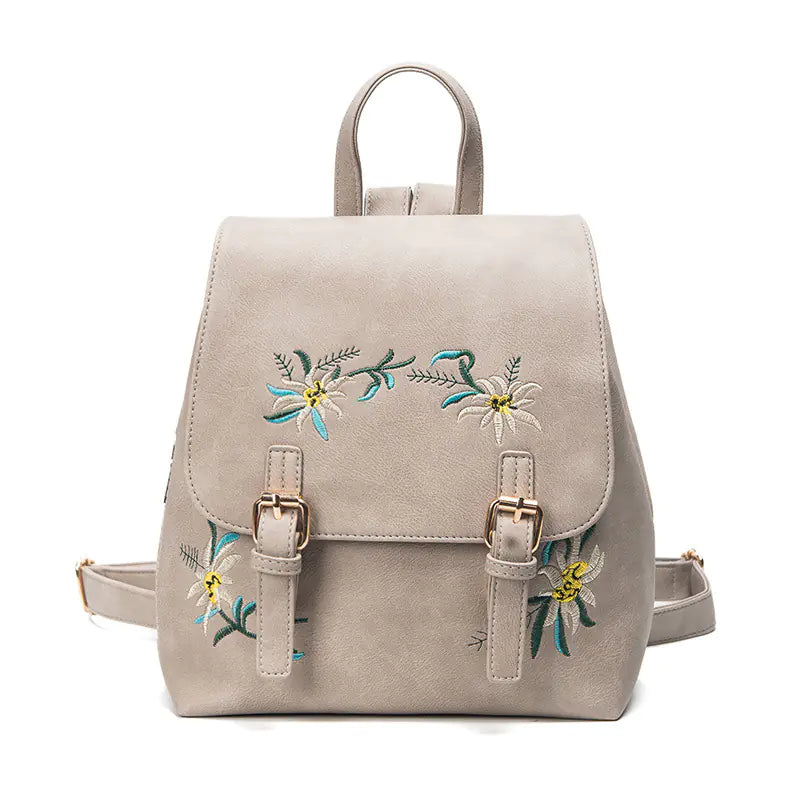 Embroidered Women's Backpack