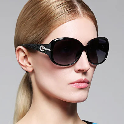 Rhinestone-Accented Women's Sunglasses with Large Frame