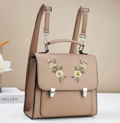 Embroidered Women's Backpack