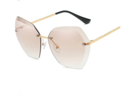 Women's Frameless Metal Ocean Lens Sunglasses