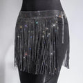 Rhinestone Strap Stitch Women's Skirt