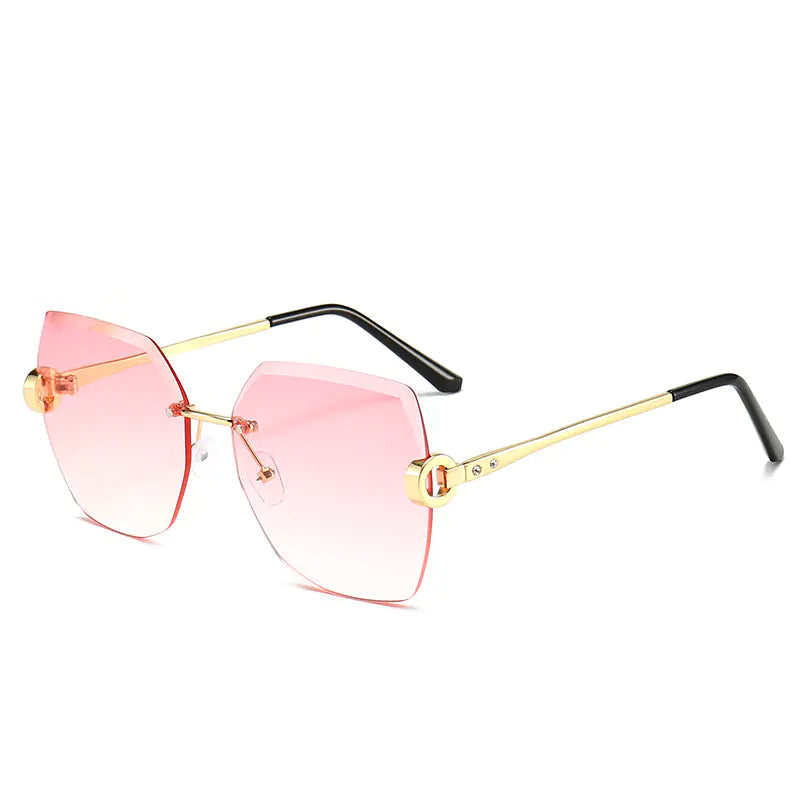 Trendy Metal Edge Frameless Women's Sunglasses