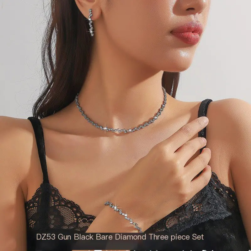 Cross-Border Popular Claw Chain Zircon Jewelry Set
