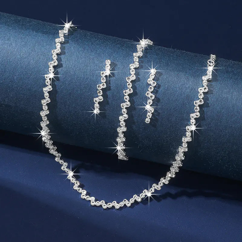 Cross-Border Popular Claw Chain Zircon Jewelry Set