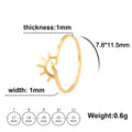 Sun Ring for Women - Closed Design