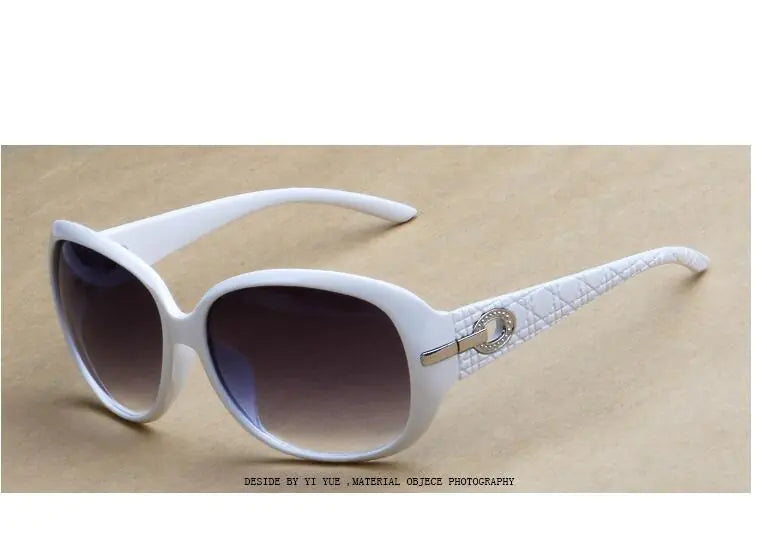 Rhinestone-Accented Women's Sunglasses with Large Frame