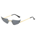 Colorful Women's Sunglasses with Feather and Wings Design