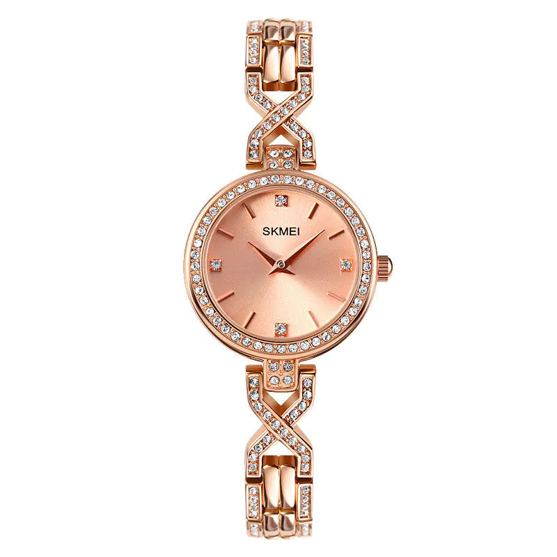 Time Beauty Women's Round Jewelry Bracelet Quartz Watch