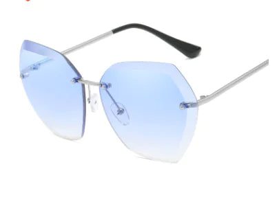 Women's Frameless Metal Ocean Lens Sunglasses