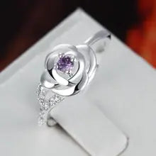 Fashion Women's Zircon Ring in 925 Silver Jewelry