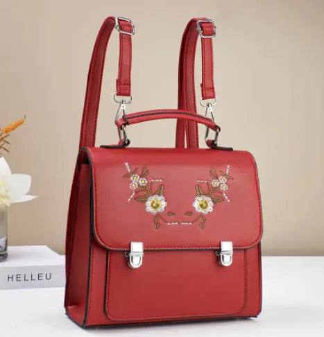 Embroidered Women's Backpack