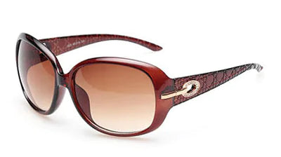 Rhinestone-Accented Women's Sunglasses with Large Frame