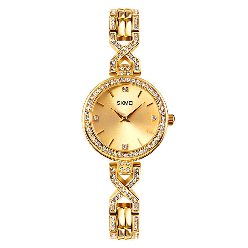 Time Beauty Women's Round Jewelry Bracelet Quartz Watch
