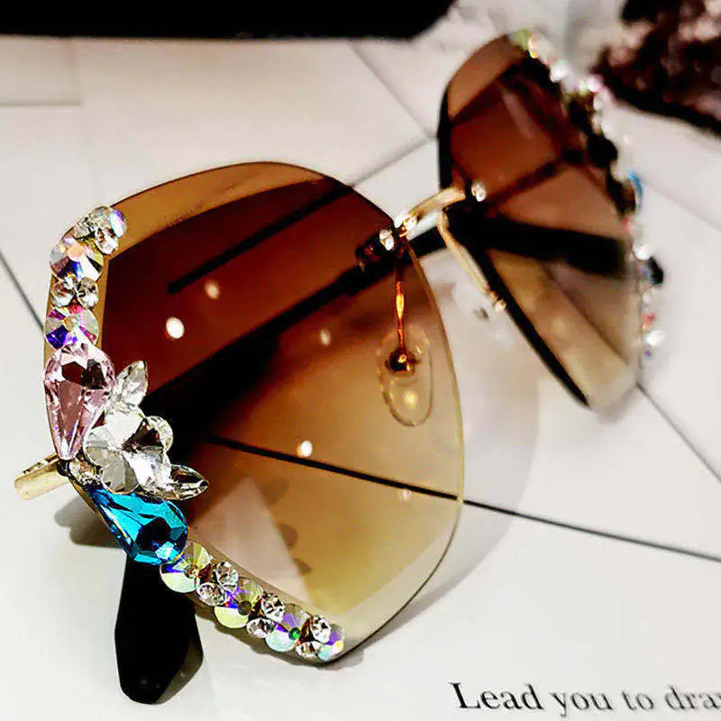 Women's UV Protection Sunglasses with Rhinestones