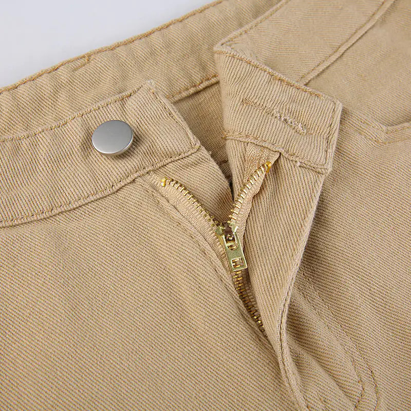 Spice Girl Style High Waist Slim Jeans Bell Bottoms